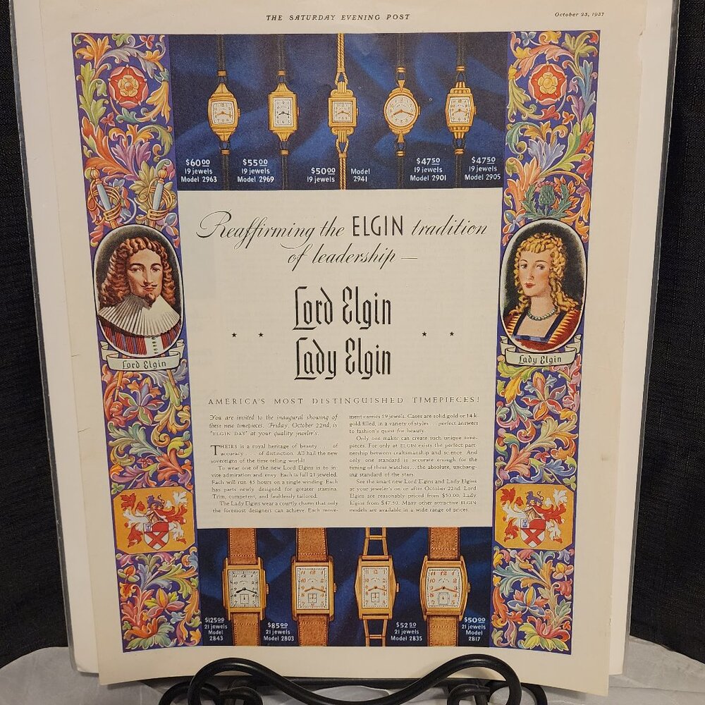 Elgin Watch Advertisement - 1937